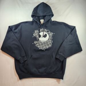 Disney Parks Nightmare Before Christmas Jack Skellington Hoodie Black Men's XXL